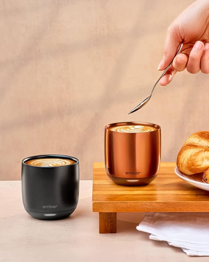 Ember Temperature Control Smart Cup, 6 oz, App-Controlled Heated Coffee Cup, Espresso Mug with 90 Min Battery Life, Copper