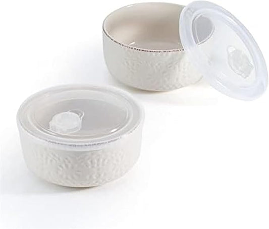 Pfaltzgraff Chateau Storage Bowls, 6 inch, Cream