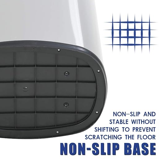 BestOffice | 13 Gallon Trash Can with Lid | Automatic Touchless Garbage Can | Odor Control | Modern Oval Design | Easy to Clean | Stainless Steel | Fits Any Kitchen, Bathroom, Office or Home