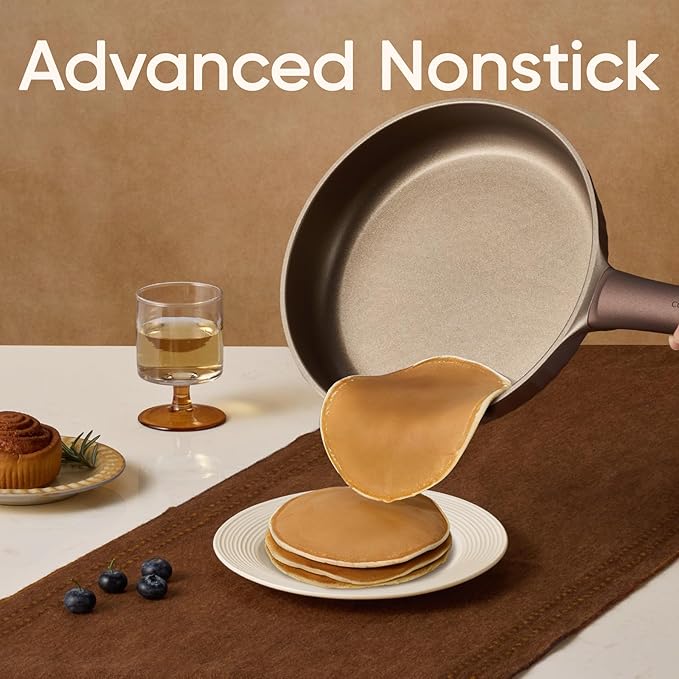 CAROTE Pots and Pans Set Non Stick, Cookware Sets Nonstick 21 pcs Kitchen Pot & Pan, Induction cookwasre Compatible with Crepe Frying Pan PFOA/PFOSFree